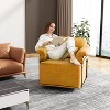 KWPZQEB 360° Swivel Sofa Chair, Modern Accent Chair Comfy Armchair with Pillows & Gold Metal Legs, Upholstered Reading Chair for Living Room - 4 of 4