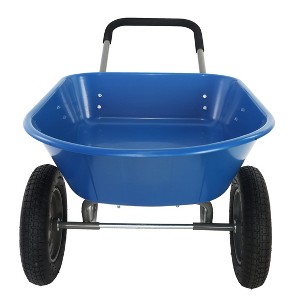 Hrinhom 57.8"W Outdoor Garden Wheel Barrow,ABS+Steel - 1 of 4