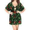 HAPPY BAY Women's Summer Loose mini Beachwear Bathing Suit Short Flowy Swimsuit Cover ups Tops X-Large-XX-Large Black Tree - 3 of 4