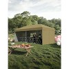 10x20 Pop Up Canopy Tent with 4 Sidewall, Heavy-Duty Gazebo Rust-Proof Frame with 3 Adjustable Heights UV Protection for Beach Party Garden - 2 of 4