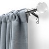 Lumi Home Furnishings 36"x66" Decorative Drapery Single Rod Set with Acrylic Ball finials Brushed Nickel - 2 of 4
