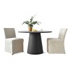 3-Piece Dining Room Table and Chair Set, 35" Round Table with Upholstered Slipcover Chairs for Breakfast Nook or Small Space-Maison Boucle - 2 of 4