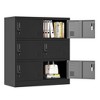 9 Doors Metal Storage Cabinets with Keys, Card Slot Lockers for Employees, Employee Lockers, Metal Locker Organizer for Home School Office Gym Garage - 3 of 4