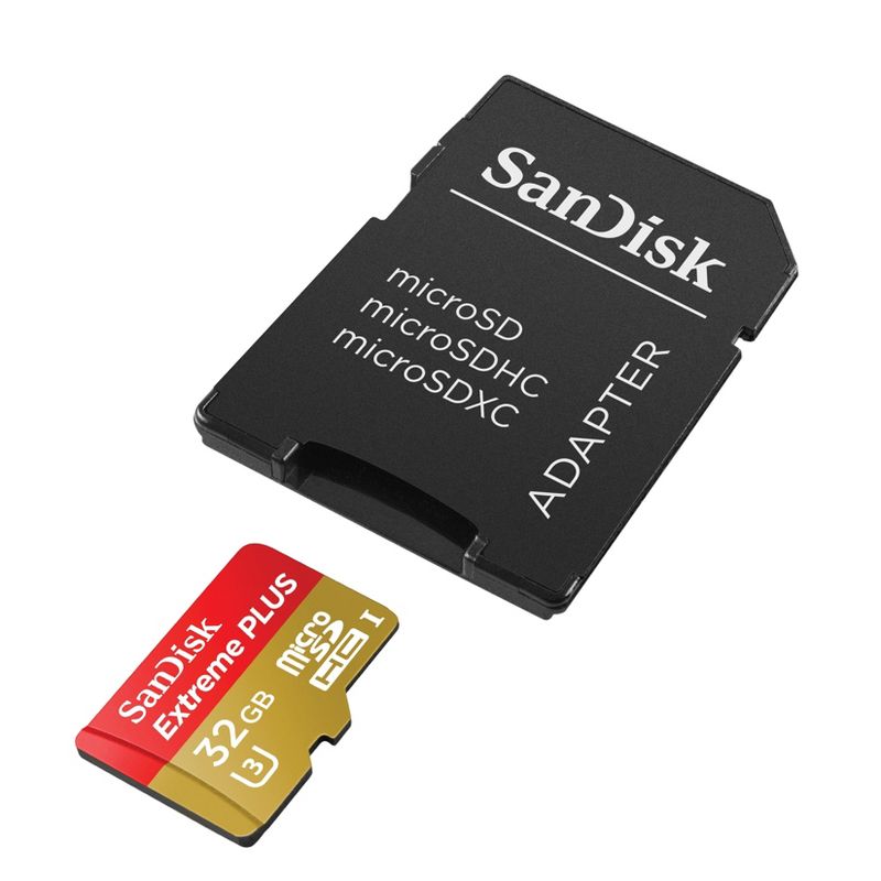 SanDisk Extreme PLUS 32GB microSD Action Camera Card with Adapter, 2 of 4