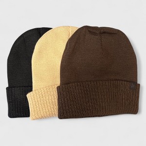 London Fog Women's 3-Pack Beanie Set - Winter Knit Rib Cuff Beanie Hats – Warm Women Beanies for Cold Weather - 1 of 4