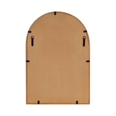 Natural Burlwood Arched Vanity Mirror, 22 x 32 Inch