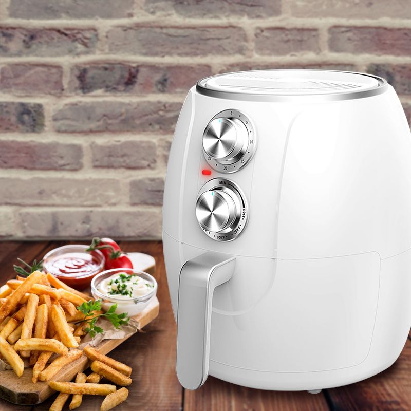 Brentwood 3.2 Quart Electric Air Fryer with Timer and Temp Control in White, 3 of 5