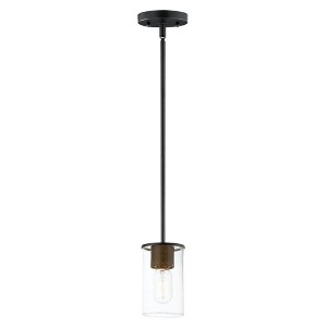 Maxim Lighting Sleek 1 - Light Pendant in  Antique Brass/Black - 1 of 4