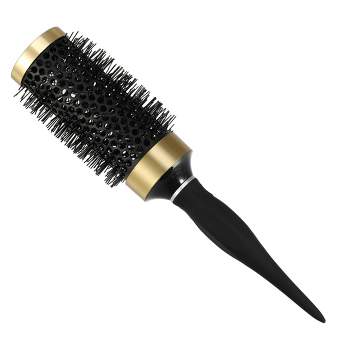 Unique Bargains Round Hair Brush Nano Thermal Ceramic Black 1.77"