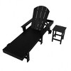 WestinTrends Malibu 2 Piece Adirondack Poly Reclining Chaise Lounge With Arms & Wheels - 2 of 4