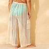 Women's Crochet Mid-Rise Swim Cover Up Cargo Pants - Wild Fable™ Beige - 2 of 3