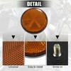 Unique Bargains M6x1.0 Motorcycle Bike Round Screw-on Warning Reflector Orange Red 4 Pcs - 4 of 4