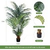 Wikineon Artificial Tropical Palm Plant - 5 Ft Artificial Tree with Plastic Pot for Office and Home Decor, Tall Faux Plants for Indoorss - 2 of 4