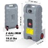 57 Litre Fuel Can with Manual Pump, Portable Gas Tank with Wheels and 3m Hose for Cars, Boats, Lawn Mowers - 2 of 4