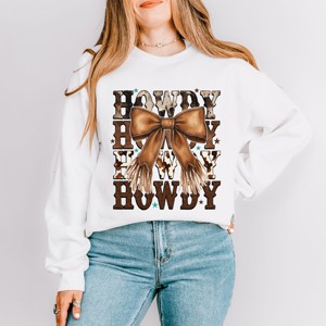 Simply Sage Market Coquette Howdy Stacked Sweatshirt - 1 of 4