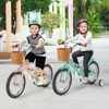 Costway 16'' Kids Bike w/Height Adjustable Handlebar Seat Basket Bell Training Wheels - 3 of 4