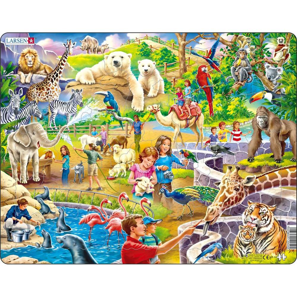 Photos - Jigsaw Puzzle / Mosaic Springbok Larsen Zoo Animals Kids' Jigsaw Puzzle - 46pc 