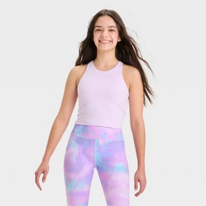 Girls' Strappy Crop Tank Top - All In Motion™ - 1 of 3