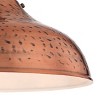 Franklin Iron Works Essex Dyed Copper Pendant Light 16" Wide Farmhouse Rustic Hammered Dome Shade for Dining Room House Foyer Kitchen Island Entryway - 3 of 4