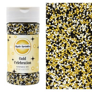 Mystic Sprinkles Gold Celebration Nonpareil Mix 4.3oz - 1 of 4