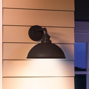 Urban Ambiance Luxury Hammered Outdoor Wall Light,  10-3/8" x 12",  Olde Bronze Finish, UHP1176 - 1 of 4