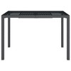 vidaXL Patio Table Patio Furniture Dining Table for Garden Anthracite Steel - 3 of 4
