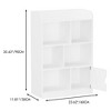 Kids Bookcase, Bookshelf with 6 Compartments, Freestanding Shelves and Cube Organizer, for Bedroom Living Room Office Closet School in White - 4 of 4