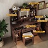 Makeup Vanity Desk with Sliding Mirror, Charging Station & LED Lights - 3 of 4