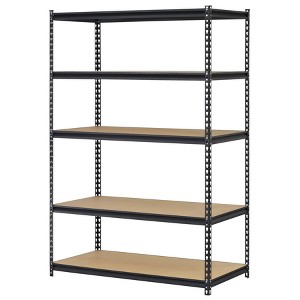 Muscle Rack 48"Wx24"Dx72"H Boltless Steel 5 Tier  Garage Storage Shelving Unit Black - 1 of 4