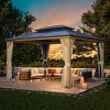 EROMMY Hardtop 16 Ft. W X 12 Ft. D Solid Wood Patio Gazebo - 2 of 4
