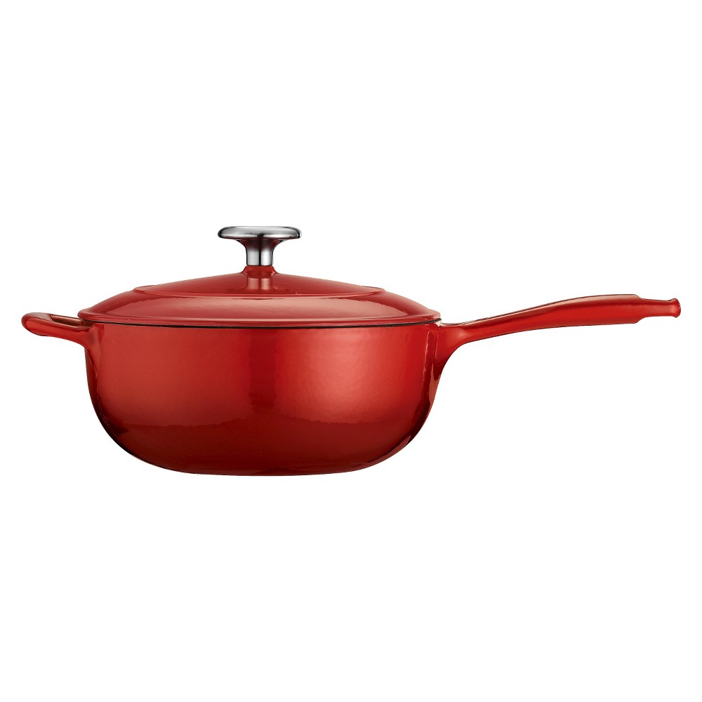 UPC 016017074934 product image for Tramontina 3 Quart Cast Iron Saucier - Red | upcitemdb.com