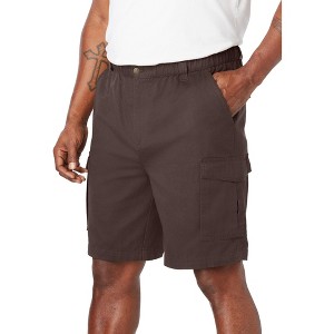 Boulder Creek by KingSize Men's Big & Tall Renegade 9" Full Elastic Waist Cargo Shorts - 1 of 4