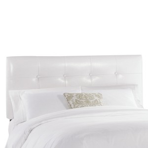 Dolce Faux Leather Headboard - Classico White - Full - Skyline Furniture