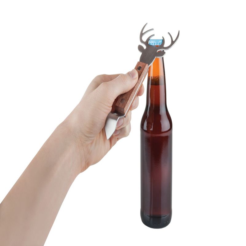 Stag Acacia Wood Bottle Opener by Foster & Rye™, 3 of 6