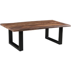 Coast to Coast Brownstone II 54" Natural Wood and Black Cocktail Table - 1 of 4