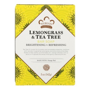 Nubian Heritage Brightening and Refreshing Lemongrass and Tea Tree Bar Soap - 5 oz - 1 of 4