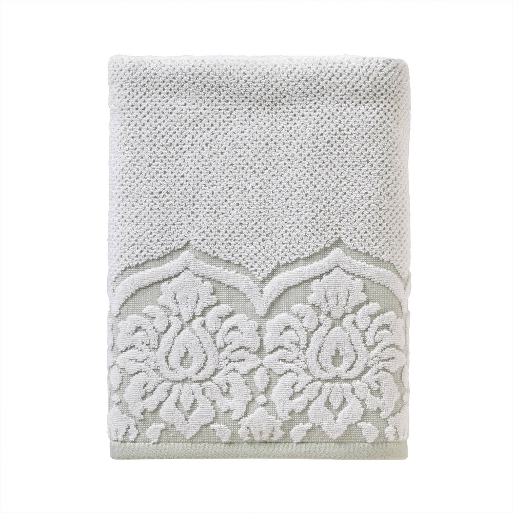 Photos - Towel Birdseye Damask Bath  Mint Green - SKL Home: 100 Cotton, Reversible J