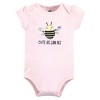 Hudson Baby Infant Girl Cotton Bodysuit, Pant and Shoe Set, Cute Bee - 3 of 4