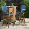 Osparple Set of 2 Outdoor Bar Stools,Outdoor Counter Bar Stools with Aluminum Frame and Wicker Style for Backyard,Garden - 2 of 4