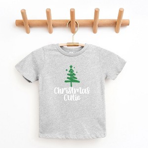 The Juniper Shop Christmas Cutie Tree Glitter Toddler Short Sleeve Tee - 1 of 3