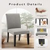 Upholstered Dining Chairs Parsons Chair Set of 2,Dining Chair with Wood Legs,Fabric Side Chair for Dining Room,Kitchen,Restaurant,Living Room - 4 of 4