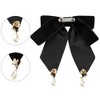 INSPIRE CHIC Women's Retro Velvet Ribbon Pre-Tied Big Bowknot Brooch Pin - 3 of 4