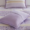 AENKYO 4-Piece Duvet Set Purple Seersucker Daisy Pattern Bed Comforter Set with Throw Pillow,Comfortable Coverlet Bedding Sets - 4 of 4