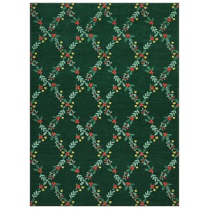 COZONY Modern Foldable Runner Rug, Washable Non-Slip Low Pile Floor Mat, Soft Non-Shedding Carpet for Living Room Bedroom Christmas Indoor Decor - 1 of 4