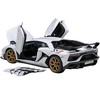 Lamborghini Aventador SVJ Bianco Asopo Pearl White with Gold Wheels 1/18 Model Car by Autoart - 2 of 4