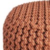 Allish Round Knitted PET Polyester Pouf Orange - WyndenHall - image 3 of 4