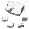 6-Piece Outdoor Rattan Modular Sectional Sofa Set with Coffee Table, Free Combination - 3 of 4