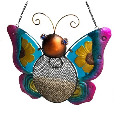 13" Metal Butterfly Mesh Bird Feeder - Backyard Expressions