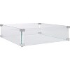 Fire Sense 63247 Fire Pit Wind Guard Tempered Glass Best Flame Viewing Experience For Propane Gas Fire Pits & Patio Heaters - Square - 22.5 Inches - 3 of 4