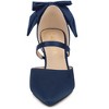 Allegra K Women's Satin Upper Pointed Toe Bow Decor Stiletto Heels Pumps - 3 of 4